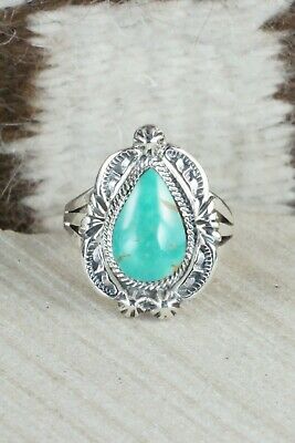 Turquoise & Sterling Silver Ring - Irvin Tsosie - Size 9.25