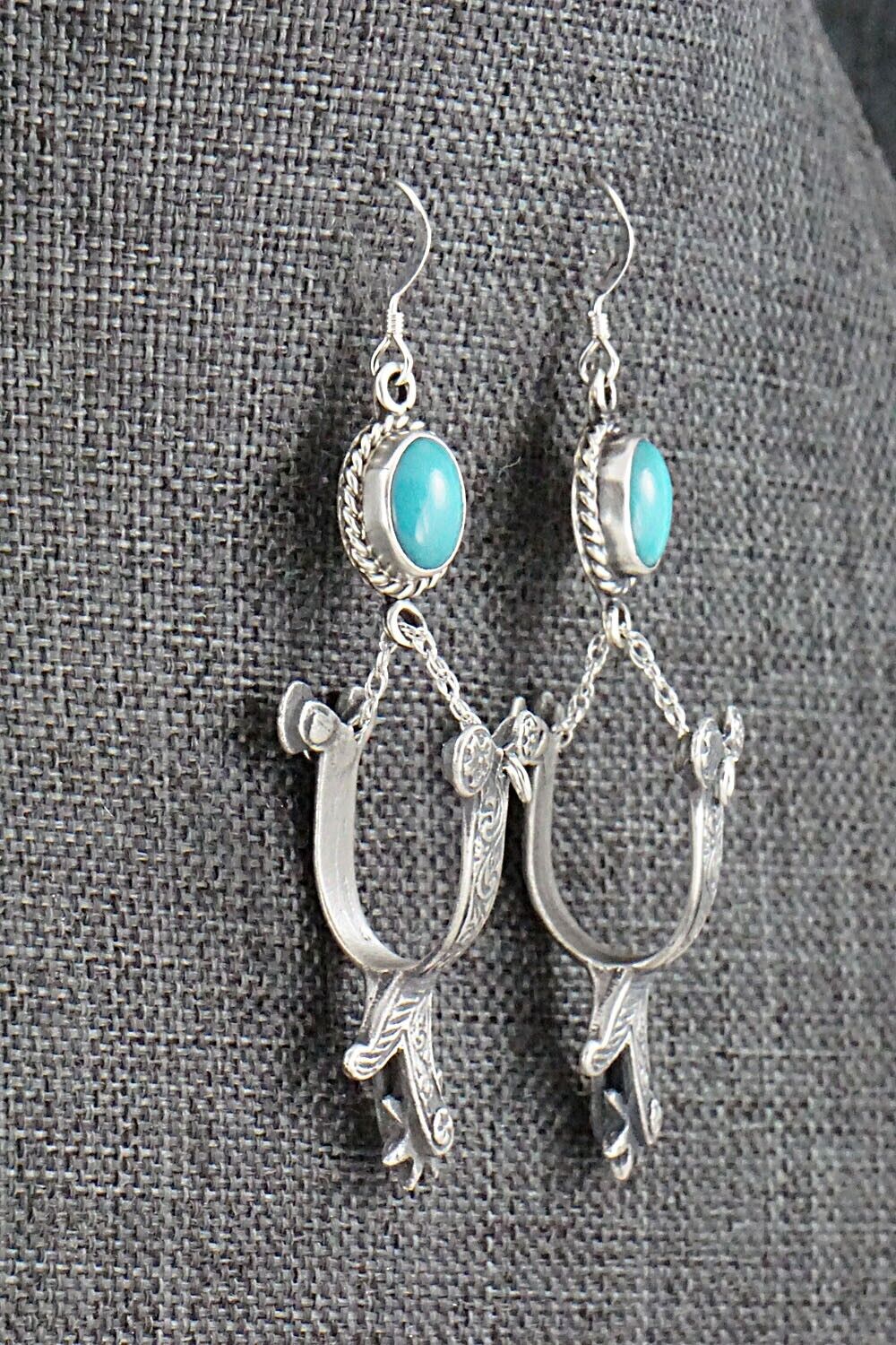 Turquoise & Sterling Silver Earrings - Annie Spencer