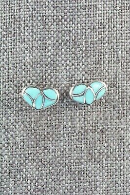 Turquoise & Sterling Silver Earrings - Thurza Leekya
