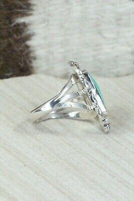 Turquoise and Sterling Silver Ring - Andrew Vandever - Size 7.75 - High Lonesome Trading