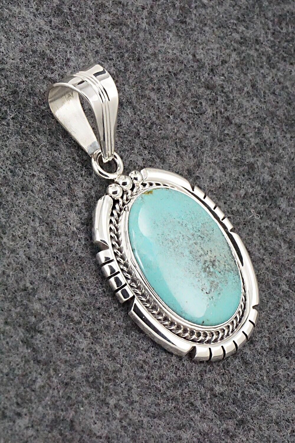 Turquoise & Sterling Silver Pendant - Samuel Yellowhair