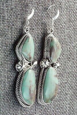 Turquoise & Sterling Silver Earrings - Lee Shorty