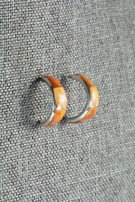 Spiny Oyster & Sterling Silver Earrings - Philbert Chavez - High Lonesome Trading
