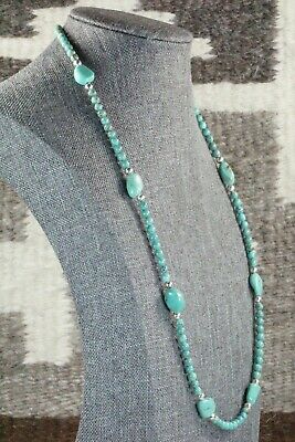 Turquoise & Sterling Silver Necklace - Navajo