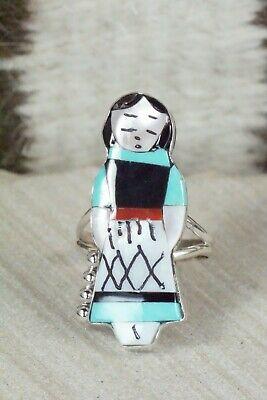 Corn Maiden & Sterling Silver Ring - Joyce Waseta - Size 8.5 - High Lonesome Trading