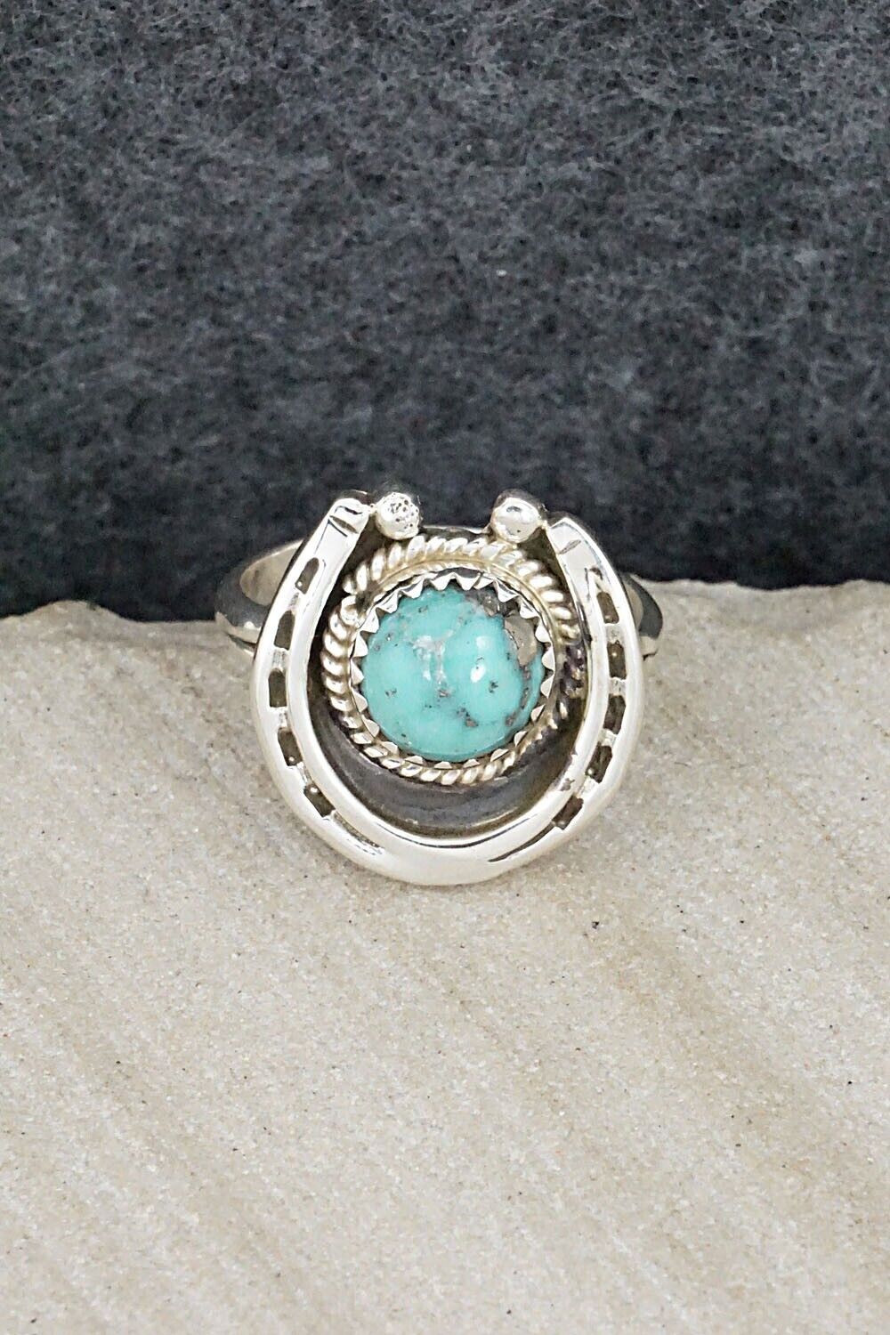 Turquoise & Sterling Silver Ring - Alice Rose Saunders - Size 6.5