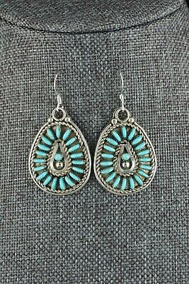 Turquoise & Sterling Silver Earrings - Connie Wyaco - Zuni - High Lonesome Trading