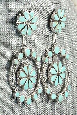 Turquoise & Sterling Silver Earrings - Bryant Othole