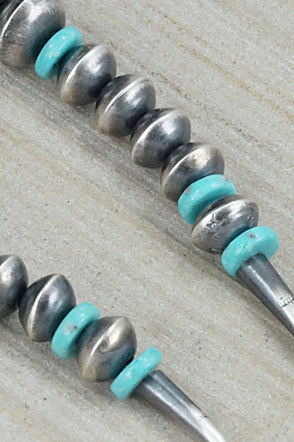 Turquoise and Navajo Pearl Sterling Silver Necklace Set - Sharon Nez Cooley
