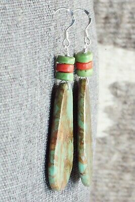 Turquoise & Sterling Silver Earrings - Lupe Lovato