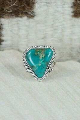 Navajo Turquoise and Sterling Silver Ring - Grace Kenneth - Size 6