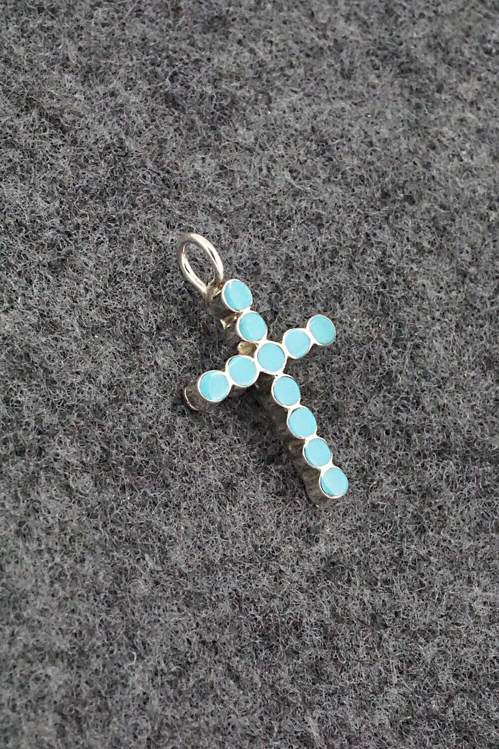 Turquoise & Sterling Silver Pendant - Rupert Shetima