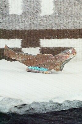 Rainbow Trout Zuni Fetish Carving - Bernard Laiwakete