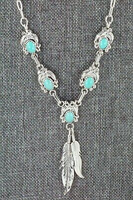 Turquoise & Sterling Silver Necklace - Verley Betone