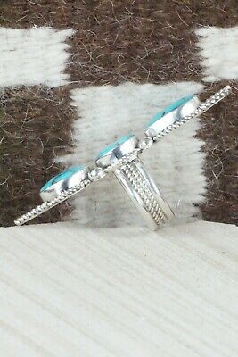 Turquoise & Sterling Silver Ring - Cris Nez - Size 8.5