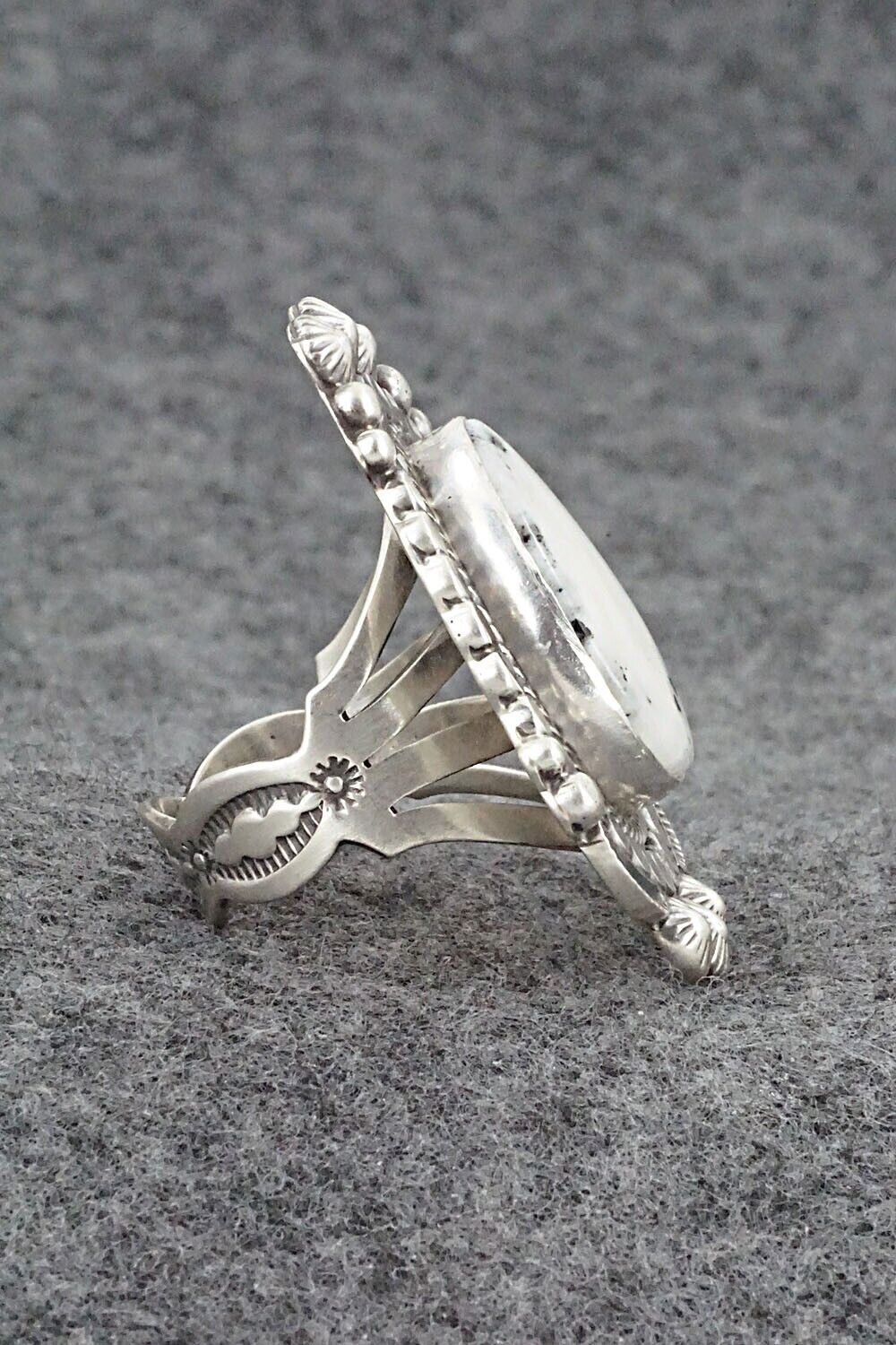 White Buffalo & Sterling Silver Ring - Tom Lewis - Size 8.5