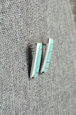 Turquoise & Sterling Silver Earrings - Glendis Tsadiasi