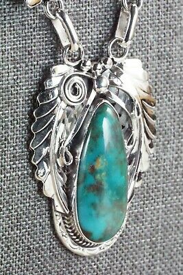 Turquoise and Sterling Silver Necklace - Davey Morgan