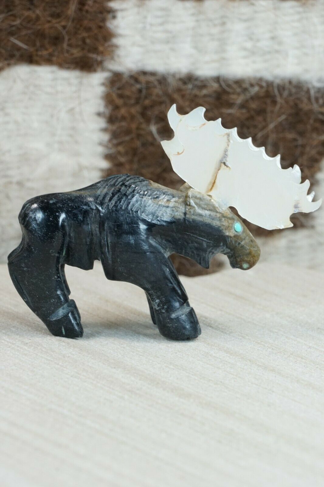 Moose Zuni Fetish Carving - Jonas Hastito