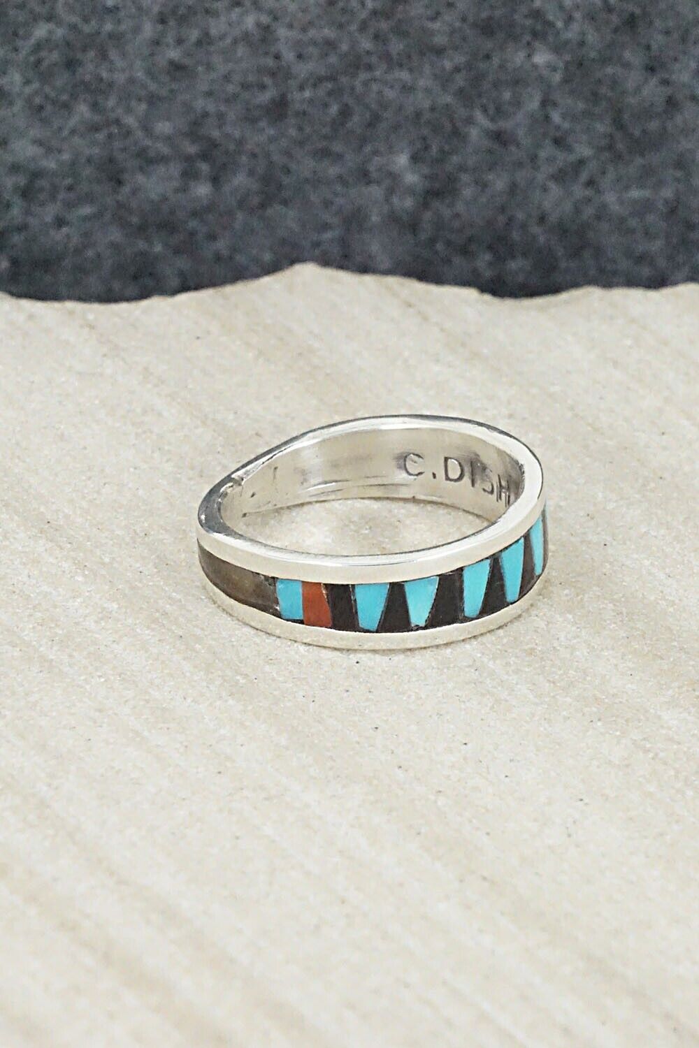 Multi Stone & Sterling Silver Ring - Charlotte Dishta - Size 6