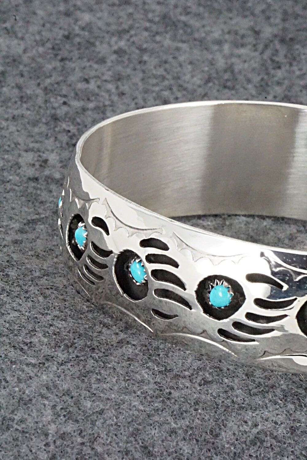 Turquoise & Sterling Silver Bracelet - Pearlene Spencer