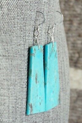 Turquoise & Sterling Silver Earrings - Lupe Lovato