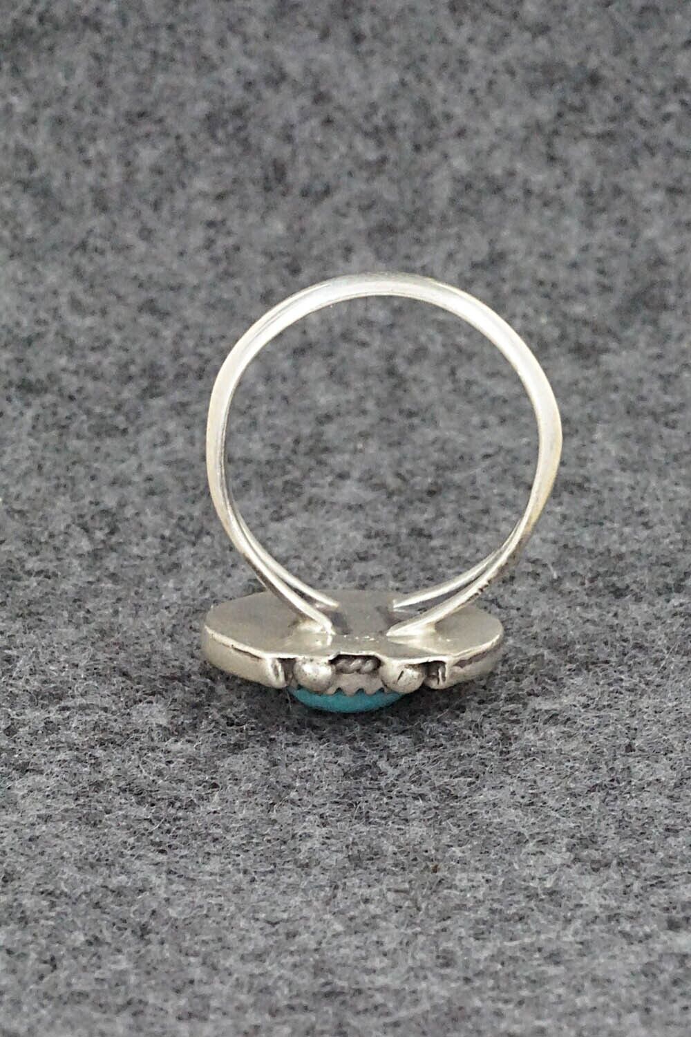 Turquoise & Sterling Silver Ring - Alice Rose Saunders - Size 8