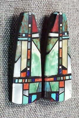 Multi Stone Inlay & Sterling Silver Earrings - Chris T. Nieto