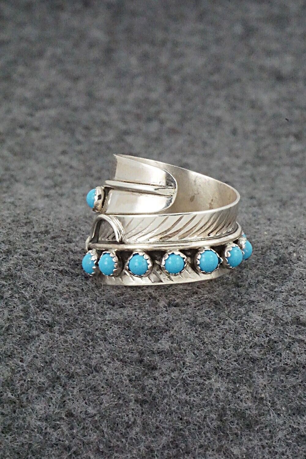 Turquoise & Sterling Silver Ring - Aaron Davis - Size 6.5