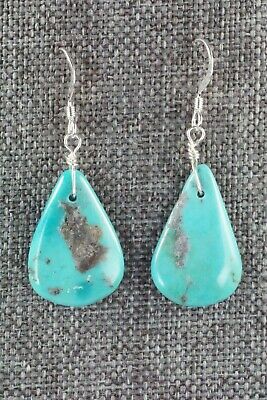 Turquoise & Sterling Silver Earrings - Navajo