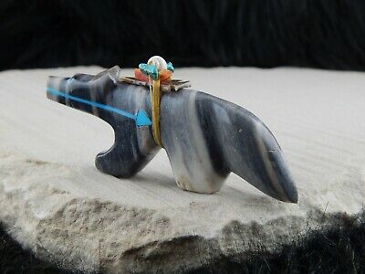 Coyote Zuni Fetish Carving - Donovan Laiwakete - High Lonesome Trading