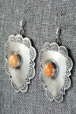 Spiny Oyster & Sterling Silver Earrings - Shawn Cayatineto - High Lonesome Trading
