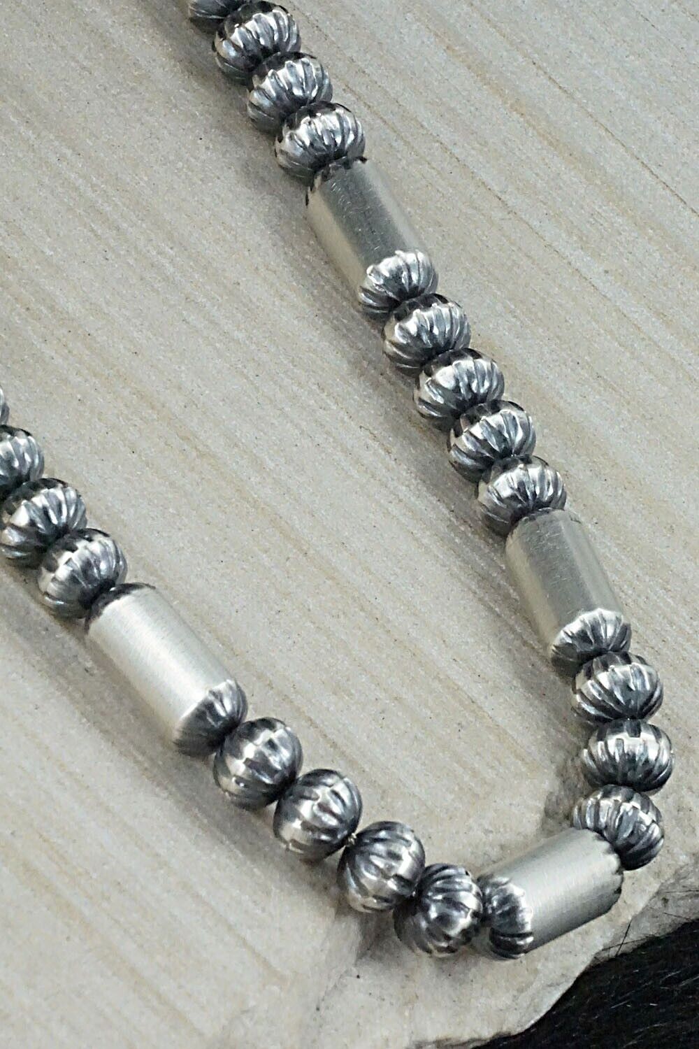 Sterling Silver Navajo Pearl Necklace - Tonisha Haley
