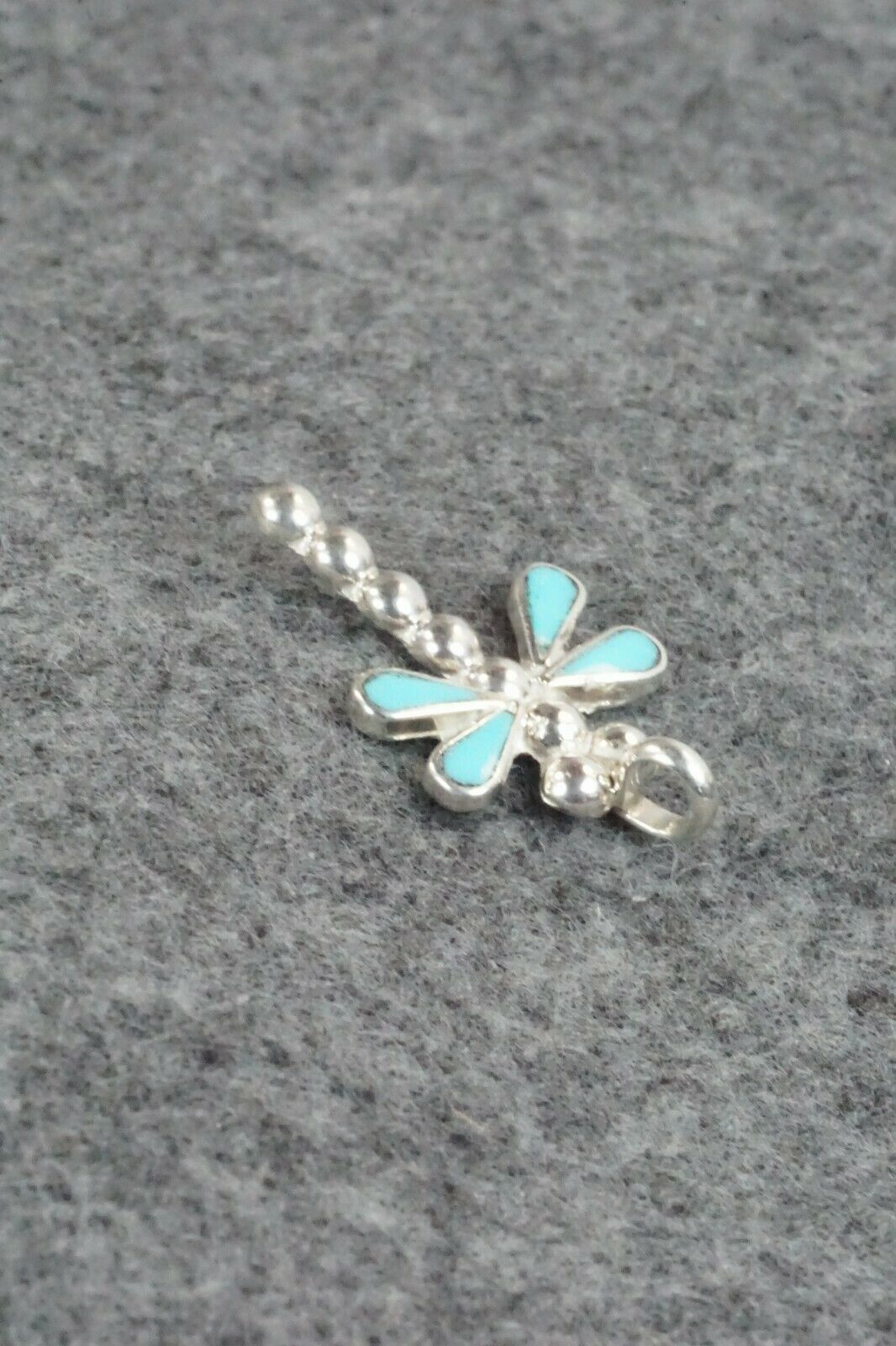 Turquoise & Sterling Silver Pendant - Zuni