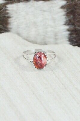 Spiny Oyster & Sterling Silver Ring - Robert Martinez - Size 7.25