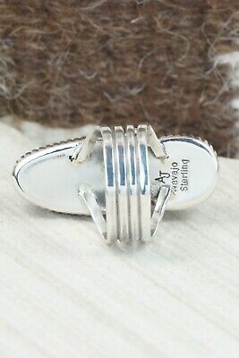 Turquoise and Sterling Silver Ring - Alvin Joe - Size 8.25