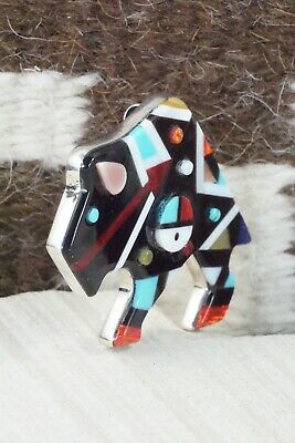 Multi Stone and Sterling Silver Pendant & Pin - Ernie Ohmsattie