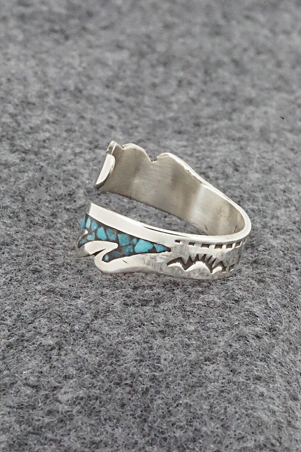Turquoise & Sterling Silver Ring - Jolene Yazzie - Size 9.5
