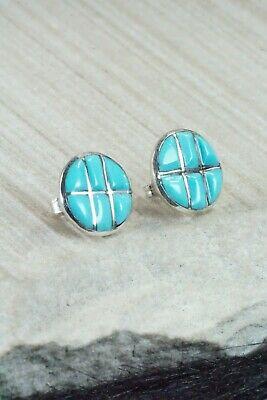 Turquoise & Sterling Silver Earrings - Lily Malani - High Lonesome Trading