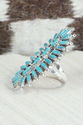 Turquoise & Sterling Silver Ring - Nathaniel Nez - Size 9 - High Lonesome Trading