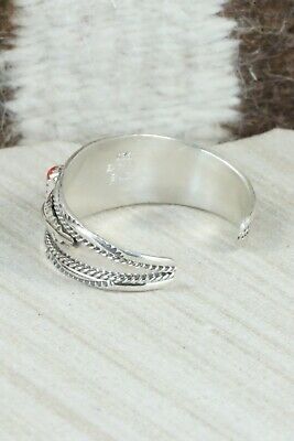 Coral and Sterling Silver Bracelet - Harrison & Betty Begaye