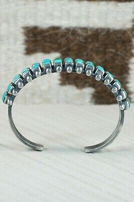 Navajo Turquoise & Sterling Silver Bracelet - R Betsoi