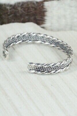Navajo Sterling Silver Bracelet - Elaine Tahe