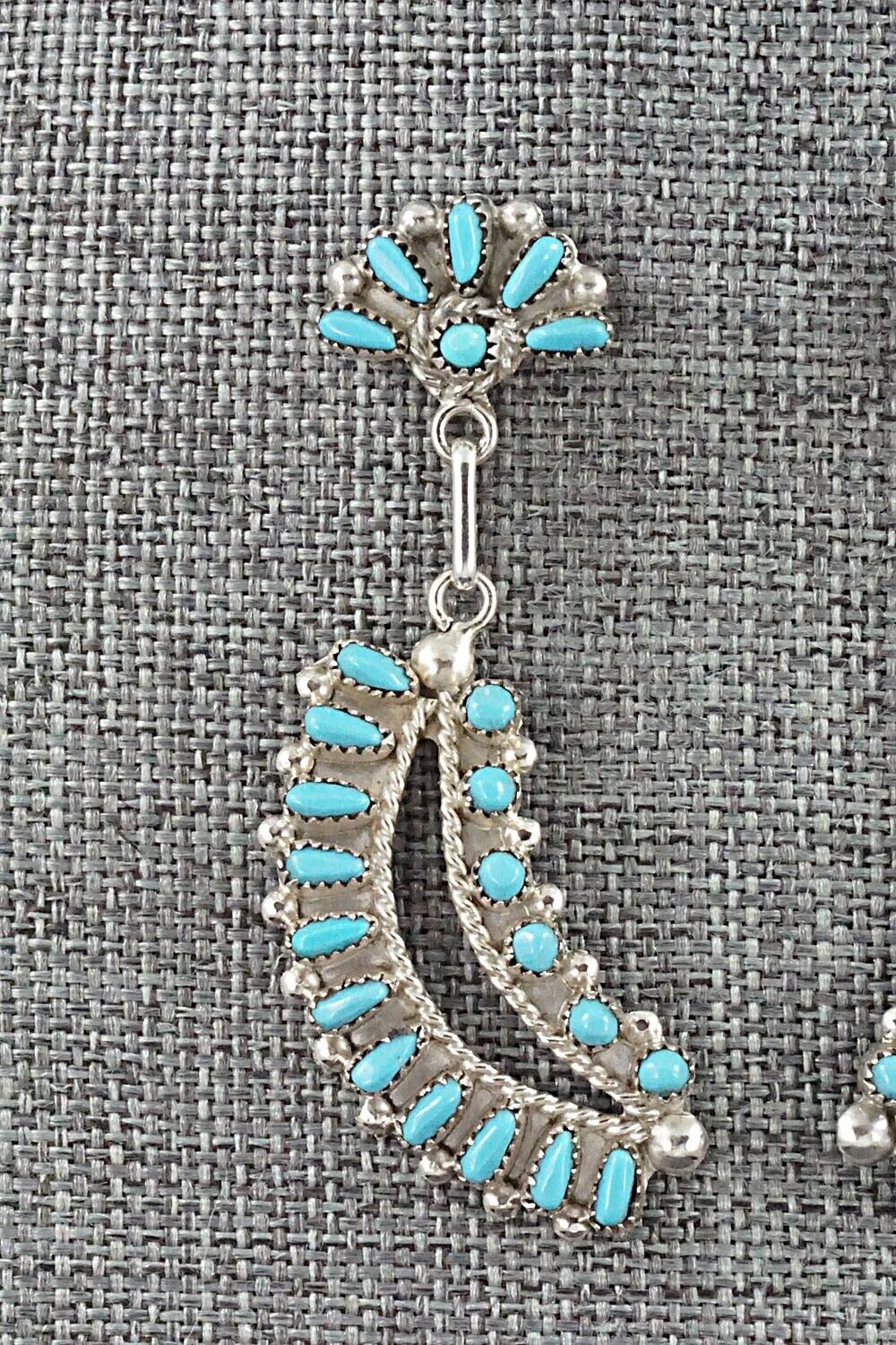 Turquoise & Sterling Silver Earrings - Vergie Lonjose