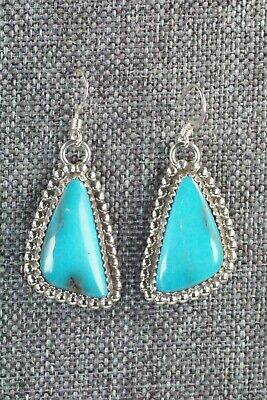 Turquoise & Sterling Silver Earrings - Alvin Joe