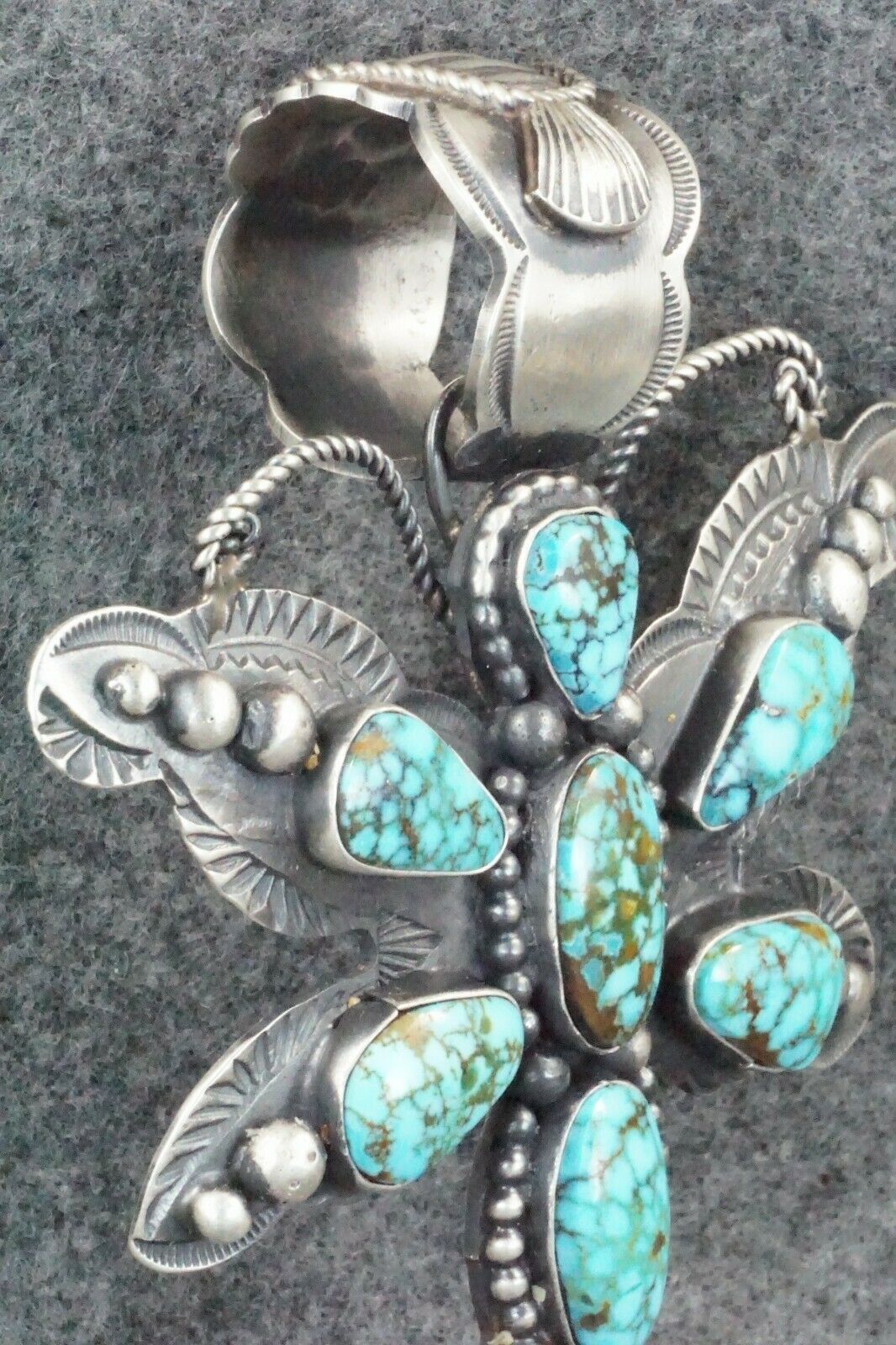 Turquoise & Sterling Silver Pendant - Shawn Cayatineto