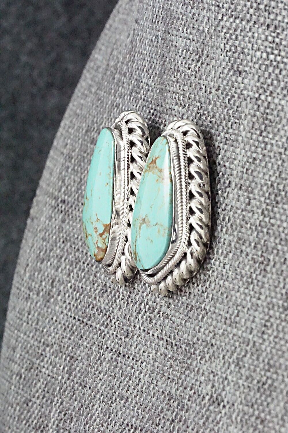 Turquoise and Sterling Silver Earrings - Sharon McCarthy
