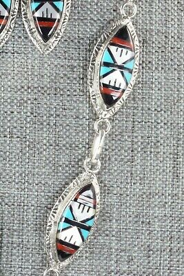 Multi Stone & Sterling Silver Necklace and Earrings Set - Leslie Lamy