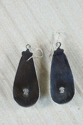 Navajo Turquoise and Sterling Silver Earrings - Brandon Belin - High Lonesome Trading