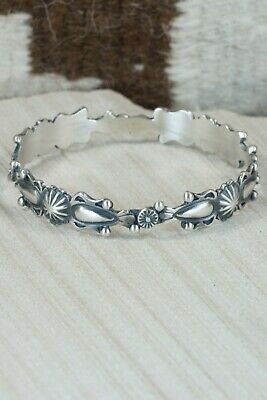 Navajo Sterling Silver Bangle - Tom Lewis